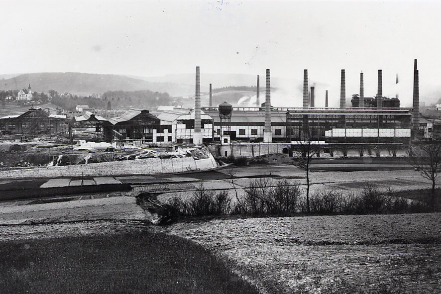 Industrialisierung - Ansicht des Stahlwerks in Georgsmarienhütte