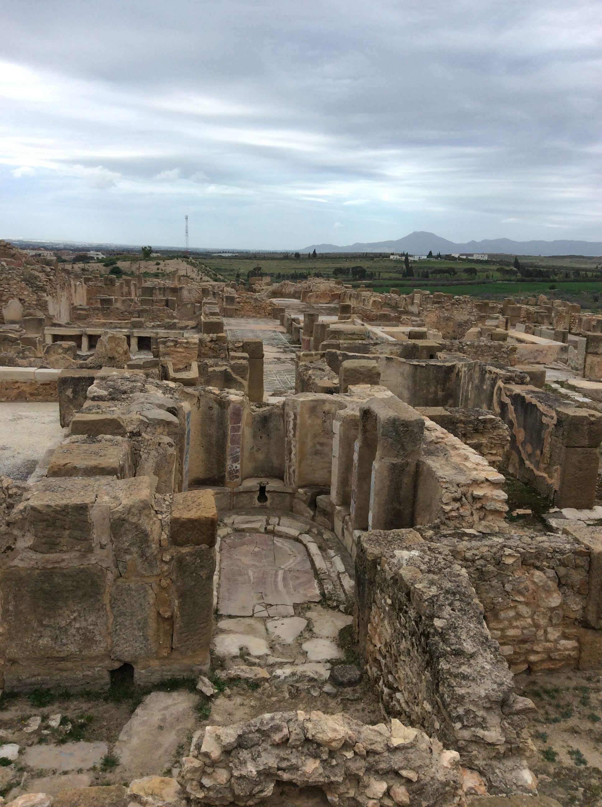 Ruinen einer römischen Villa in Oudna